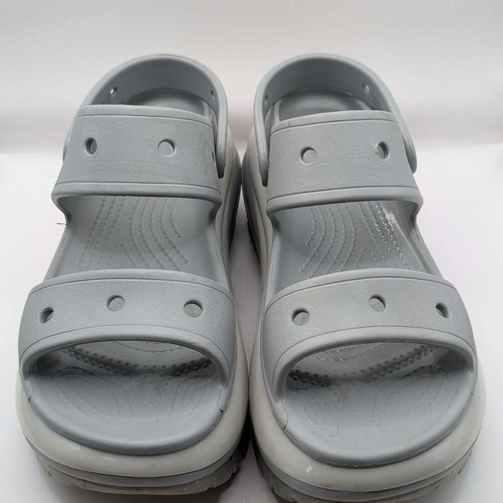 Crocs Mega Crush Sandal Women's 9 Men's 7 Grey Platform